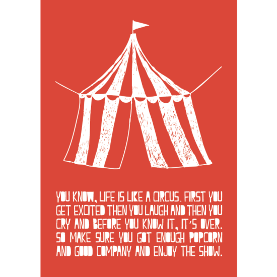 Postikortti Circus Tent